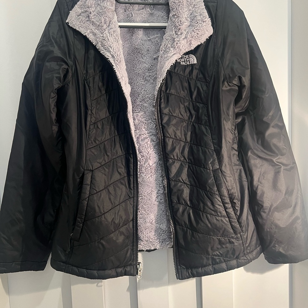 The North Face Women's Black Jacket with Soft Gray Interior